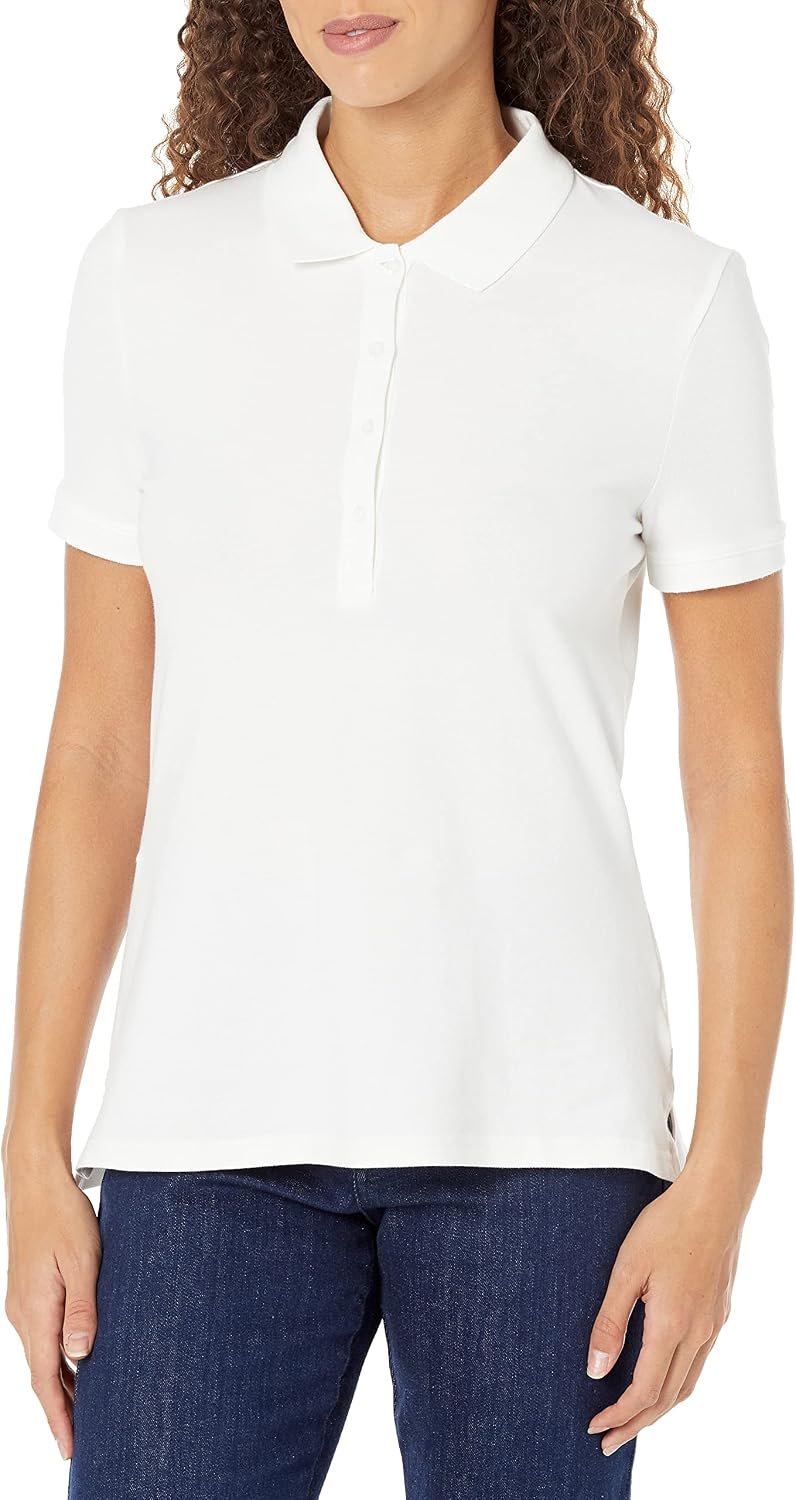 Women's Loose-Fit Short-Sleeve Casual Polo Shirt