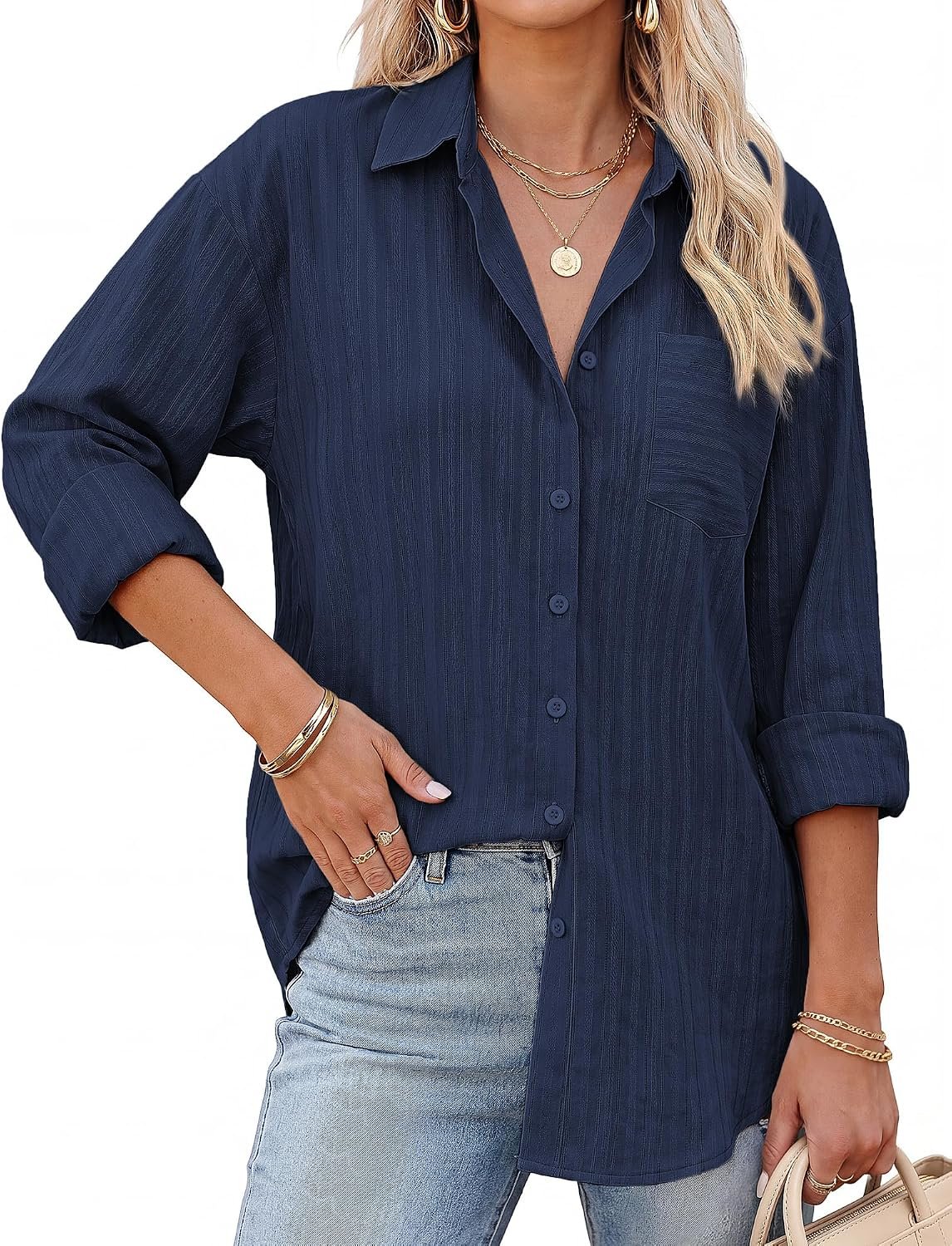 Satin-Finish Business Shirt